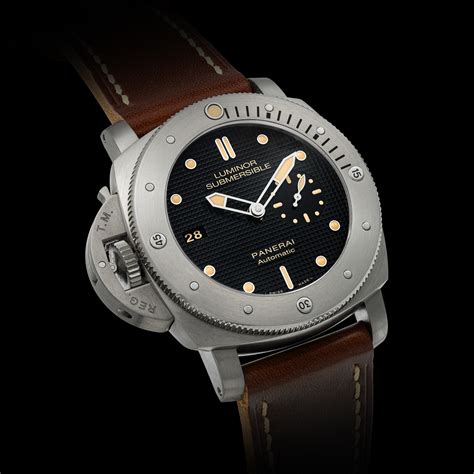 PANERAI. A LIMITED EDITION TITANIUM AUTOMATIC 